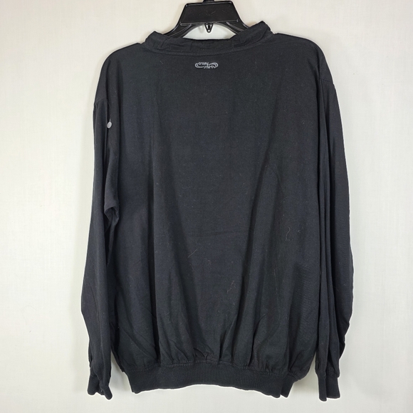 Crazy Shirts Maui Hawaii Club Logo Henley Sweatshirt - Black - Small - Picture 5 of 10